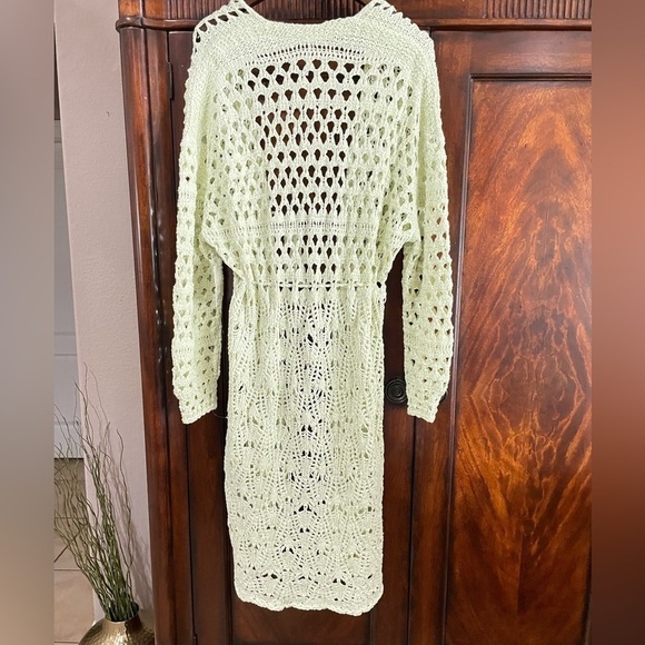FREE PEOPLE Honeydew Sweet Talker Long Crochet Cardigan - Picture 10 of 12